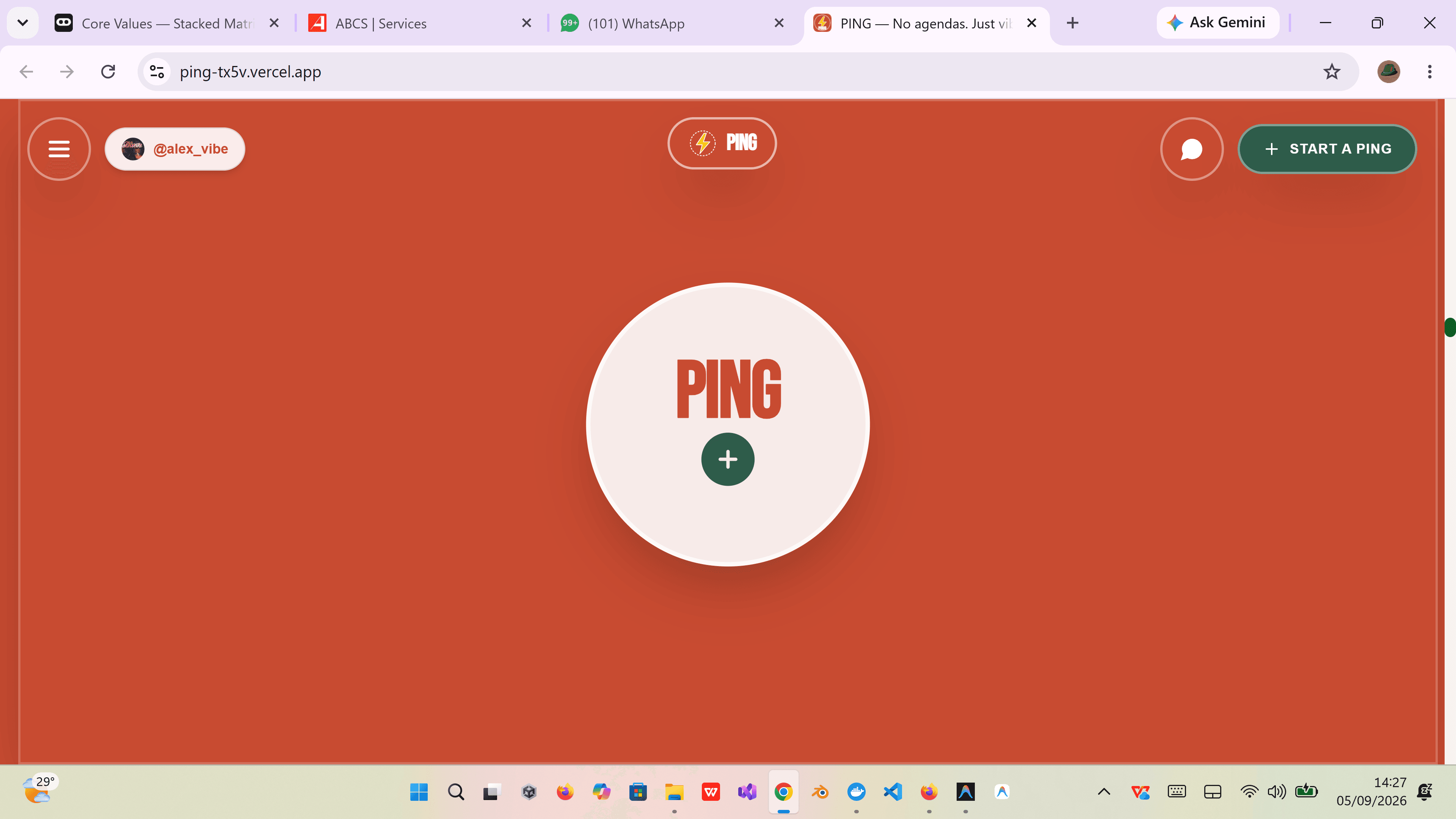 PING Full Page Showcase Segment